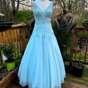Powder Blue Prom Gown